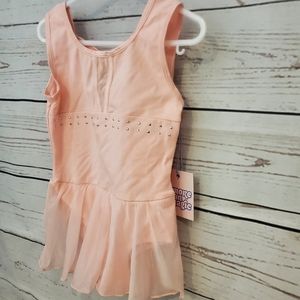 NWT Sleeveless Dance Leotard with Tutu and rhinestones by More than Magic